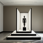 **

A minimalist sculpture installation in a modern museum, bathed in natural light creating dynamic shadows. The walls are neutral, allowing the sculptures to stand out. Strategic lighting highlights the textures and forms. The atmosphere evokes serenity and depth.

**