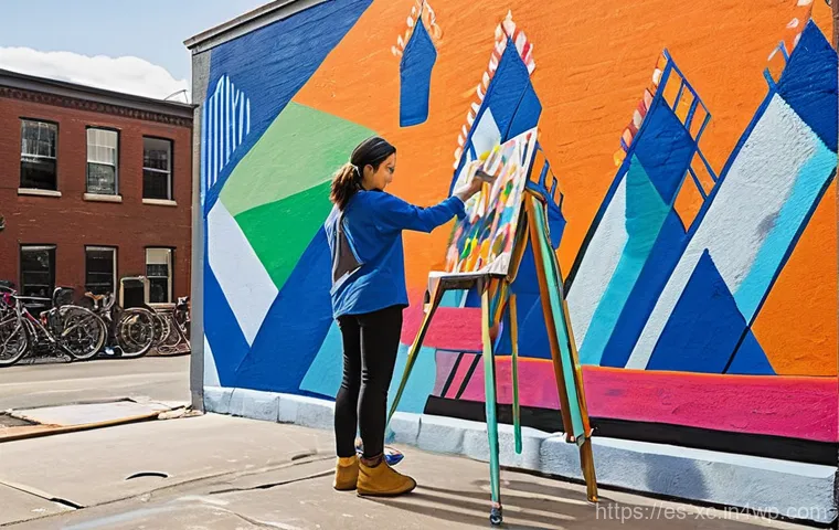 예술 공간에서의 협업 프로젝트 관리 방법 - **Prompt:** A diverse group of three artists, one male and two female, aged late 20s to early 40s, a...