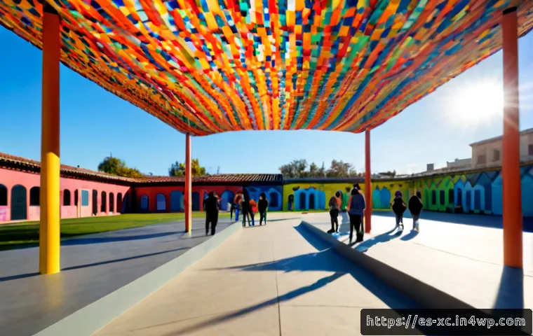 Home 17 설치 예술을 위한 공간의 사회적 역할 - Photorealistic contemporary community art center in a vibrant Spanish-speaking neighborhood, diverse...